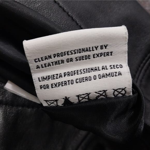 NINE WEST! SLEEK & SUPPLE BLACK GENUINE LEATHER ZIPPER FRONT JACKET, COAT! SZ M - Picture 12 of 13